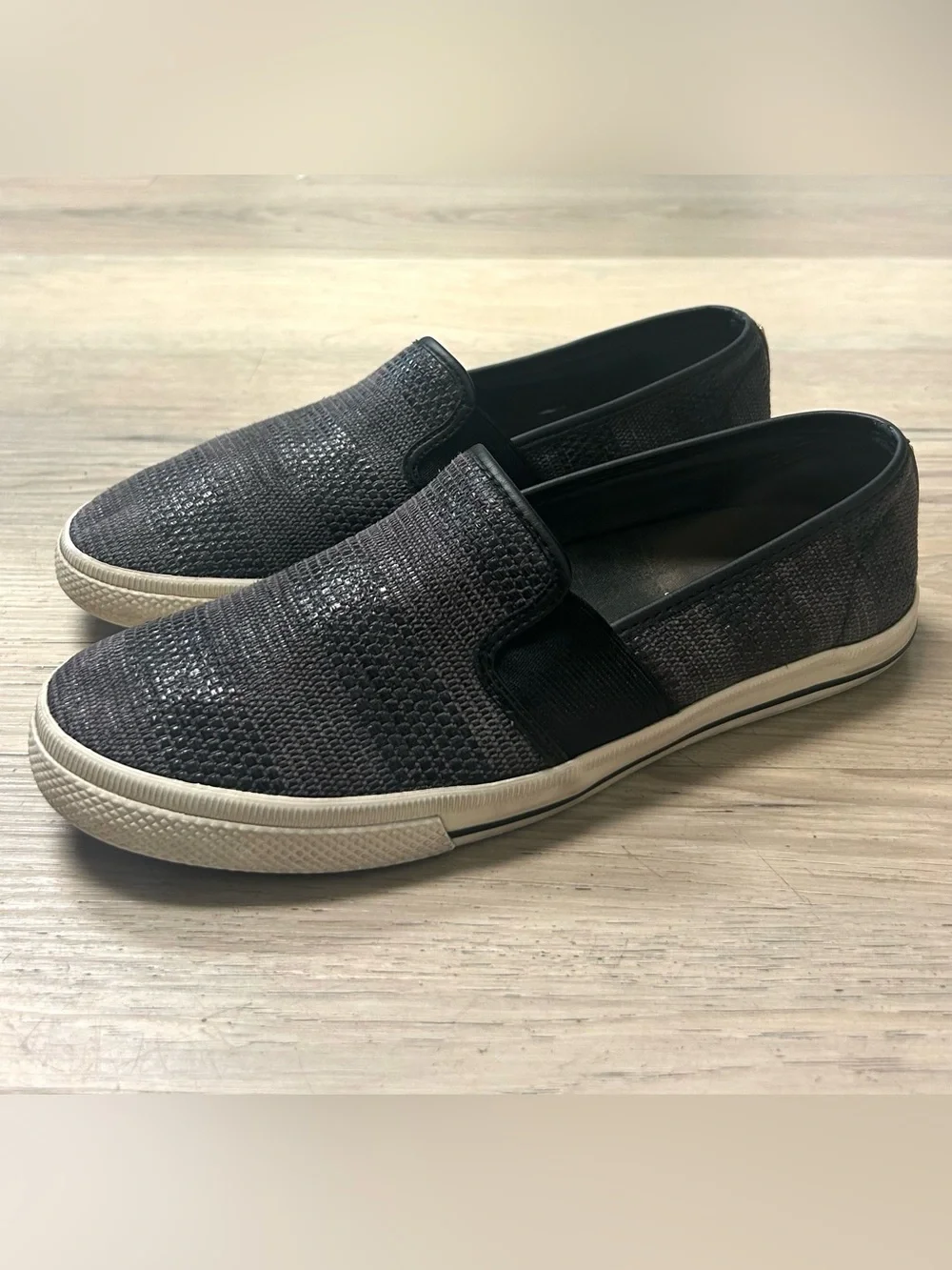 Ralph Lauren Shoes Womens 8.5B Jinny Slip On Flats Sneakers Black Casual Comfort